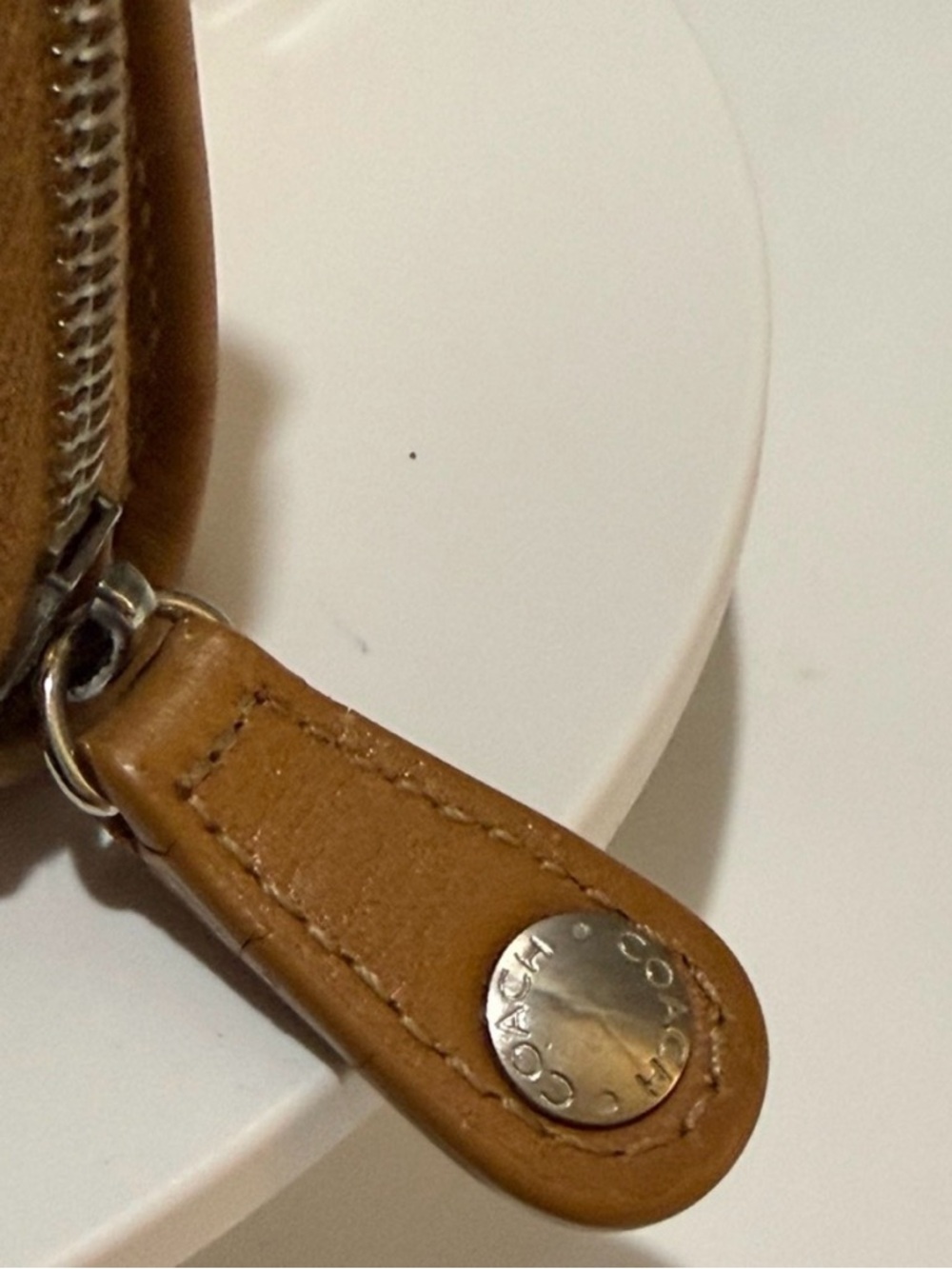 Vintage Coach Tan Leather Card Holder Wallet - Picture 6 of 7
